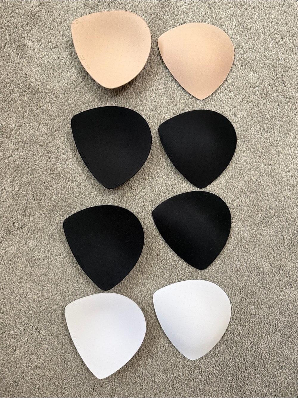 CRZ YOGA Perforated Breathable Bra pads / swimsuit inserts Size XS